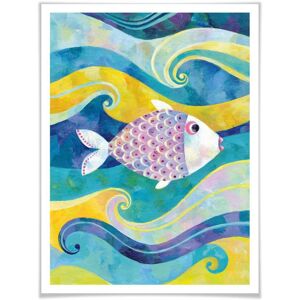 Wall-Art Poster »Märchen Wandbilder Der kleine Fisch«, Fisch & Meeresfrüchte,... bunt Größe