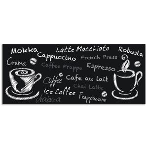 Artland Küchenrückwand »Kaffee. Designelemente auf einer Tafel«, (1 tlg.),... schwarz Größe