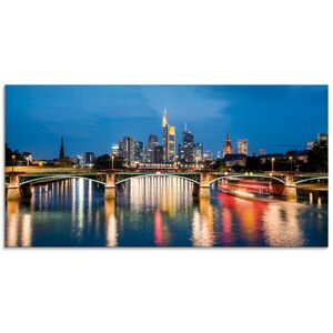 Artland Glasbild »Frankfurt am Main zur Nacht«, Deutschland, (1 St.), in... blau Größe