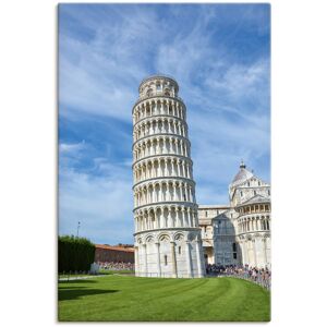 Artland Leinwandbild »Der schiefe Turm von Pisa in Italien«, Gebäude, (1... naturfarben Größe