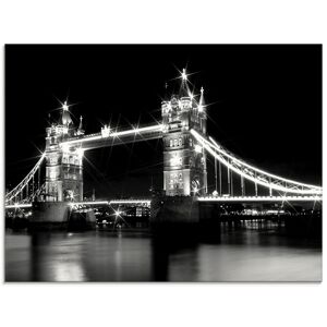 Artland Glasbild »Tower Bridge London«, Brücken, (1 St.), in verschiedenen... schwarz Größe