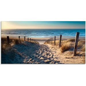 Artland Glasbild »Weg zum Nordseestrand Sonnenuntergang«, Strand, (1 St.), in... naturfarben Größe