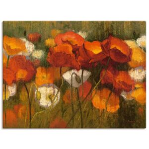 Artland Wandbild »Das starke Rot II«, Blumenwiese, (1 St.), als Leinwandbild,... orange Größe