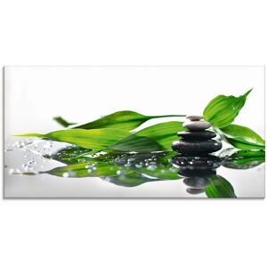 Artland Glasbild »Spa mit Steinen und Bambus«, Zen, (1 St.), in verschiedenen... grün Größe