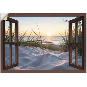 Artland Wandbild »Ostseestrand durchs Fenster«, Meer Bilder, (1 St.), als... naturfarben Größe