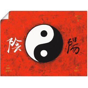 Artland Wandbild »Yin & Yang«, Zeichen, (1 St.), als Alubild, Outdoorbild,... rot Größe