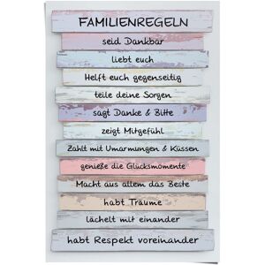 Reinders! Poster »Familienregeln«, (1 St.) rosa Größe