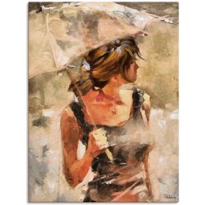 Artland Wandbild »Lady mit Regenschirm«, Portrait, (1 St.), als Leinwandbild,... naturfarben Größe