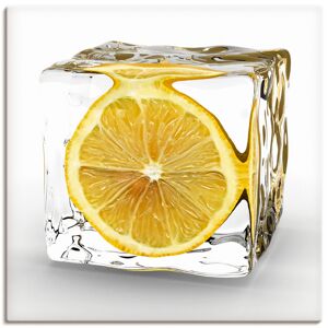 Artland Wandbild »Zitrone im Eiswürfel«, Lebensmittel, (1 St.), als... gelb Größe