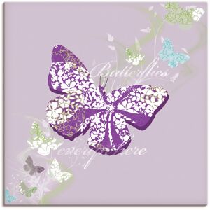 Artland Leinwandbild »Schmetterlinge in violett«, Insekten, (1 St.), auf... lila Größe