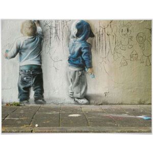 Wall-Art Poster »Graffiti Bilder Boys drawing«, Menschen, (1 St.), Poster... bunt Größe