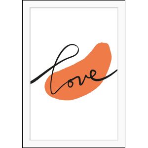 queence Bild »Love«, Abstrakt, Figuren, gerahmt, Abstrakt orange Größe