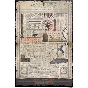 Reinders! Poster »Game of Thrones Infografik«, (1 St.) schwarz Größe