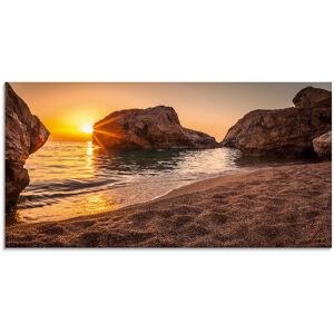 Artland Glasbild »Sonnenuntergang und Strand«, Strand, (1 St.), in... naturfarben Größe