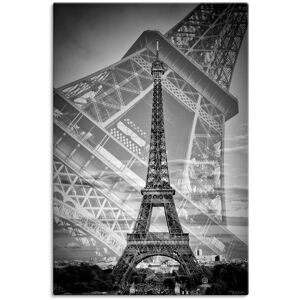 Artland Wandbild »Der doppelte Eiffelturm II«, (1 St.), als Alubild,... schwarz Größe