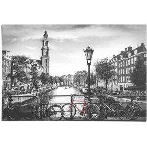 Reinders! Poster »Die Grachten von Amsterdam Brücke - Fahrrad - Stadt - Die... schwarz/weiss Größe