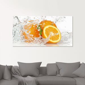 Artland Glasbild »Orange mit Spritzwasser«, Süssspeisen, (1 St.), in... orange Größe