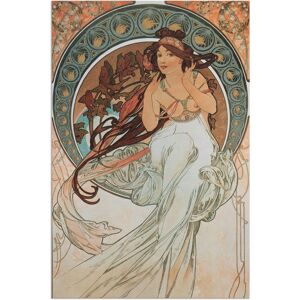 Artland Wandbild »Vier Künste: Die Musik. 1898«, Frau, (1 St.), als Alubild,... naturfarben Größe