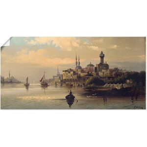 Artland Wandbild »Kauffahrtsschiffe auf Bosporus, Istanbul«, Gewässer, (1... blau Größe