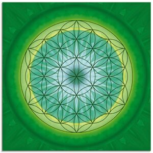 Artland Glasbild »Blume des Lebens 3«, Muster, (1 St.), in verschiedenen Grössen grün Größe