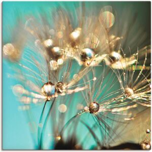 Artland Wandbild »Pusteblume glänzendes Gold«, Blumen, (1 St.), als Alubild,... blau Größe