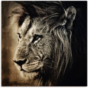 Artland Leinwandbild »Löwe II«, Wildtiere, (1 St.), auf Keilrahmen gespannt braun Größe