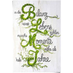 Reinders! Poster »Bilanz des Lebens Spruch«, (1 St.) grün Größe