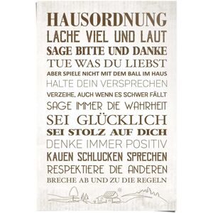 Reinders! Poster »Hausordnung« braun Größe