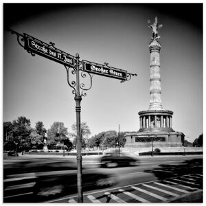 Artland Glasbild »Berlin Siegessäule III«, Gebäude, (1 St.), in verschiedenen... schwarz Größe