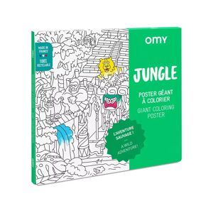 Omy - Poster Zum Ausmalen, Jungle, 24.5x1.2x26.5cm, Multicolor