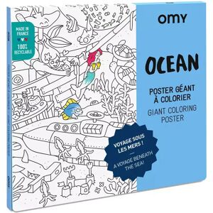 Omy - Poster Zum Ausmalen, Ocean, 24.5x1.2x26.5cm, Multicolor