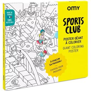 Omy - Poster Zum Ausmalen, Sports Clubs, 24.5x1.2x26.5cm, Multicolor