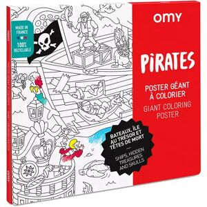 Omy - Poster Zum Ausmalen, Pirates, 24.5x1.2x26.5cm, Multicolor