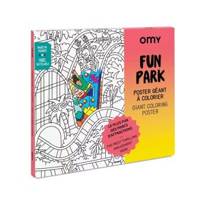 Omy - Poster Zum Ausmalen, Fun Park, 24.5x1.2x26.5cm, Multicolor