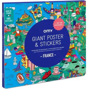 Omy - Poster Zum Ausmalen Und Stickers, France, 24.5x1x26.5cm, Multicolor