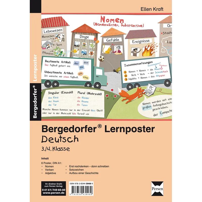 Persen Verlag in der AAP Lehrerwelt Lernposter Deutsch 3./4.Klasse, 6 Poster für den Klassenraum