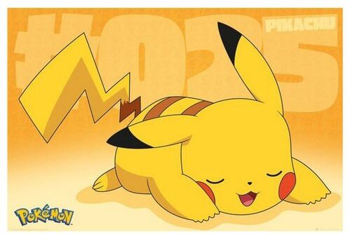 Pokémon Poster Pikachu Asleep