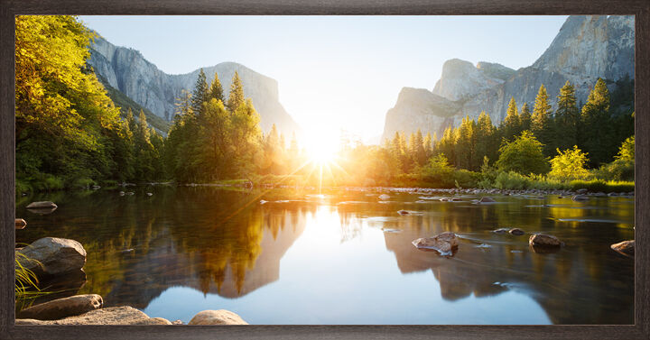 myposter Panoramaposter im Bilderrahmen aus Holz gemasert in braun als Panorama im Format 40 x 10 cm