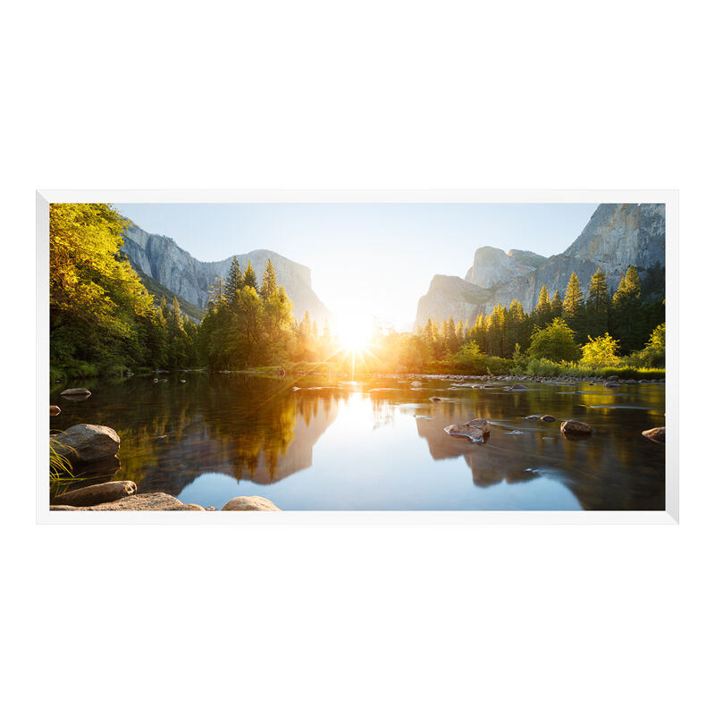 myposter Panoramaposter im Bilderrahmen aus Holz in weiß als Panorama im Format 40 x 10 cm