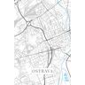 POSTERS Mapa Ostrava white, (26.7 x 40 cm)