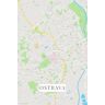 POSTERS Mapa Ostrava color, (26.7 x 40 cm)