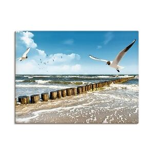 ARTland Leinwandbilder Wandbild Bild auf Leinwand Ostsee Größe: 80x60 cm