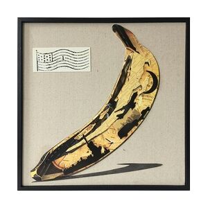 Kayoom Papier Wandbild Banana 42cm x 42cm , ca. 2,5cm (L/T) x 42cm (B) x 42cm (H)