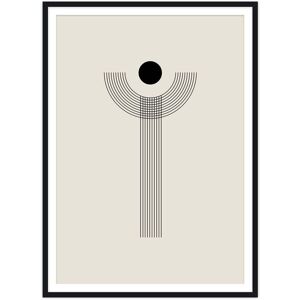 artvoll - Graphic Arches Y Poster, beige, mit Rahmen , schwarz, 70 x 100 cm