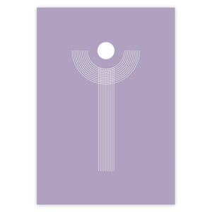 artvoll - Graphic Arches Y Poster, lila, 70 x 100 cm