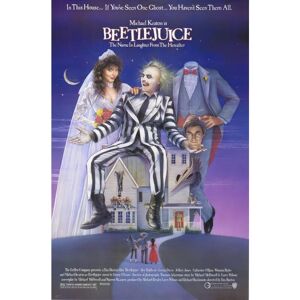 CLOSE UP Beetlejuice Poster Michael Keaton, Alec Baldwin, Geena Davis