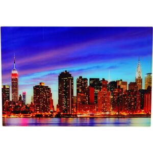 HHG Glasbild T117, Wandbild Poster Motiv, 40x60cm New York - multicolour