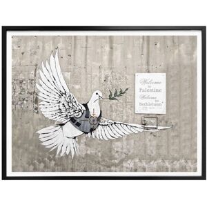 K&L WALL ART Banksy Poster Graffiti Bilder Die Friedenstaube 100x80cm Wanddeko Kinderzimmer