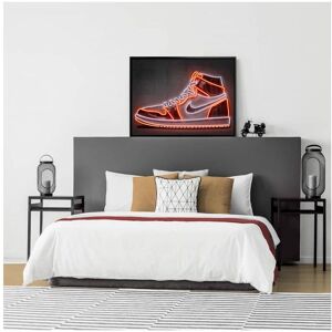 K&L WALL ART Poster Mielu - Nike Schuh Neon Sneaker 100x80cm Kinderzimmer Posterpapier Wandbild - Mehrfarbig