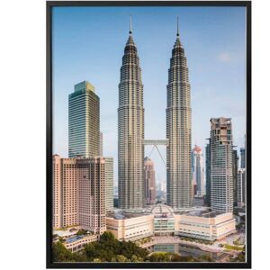 K&L WALL ART Skyline Poster Petronas Towers Fotografie Kuala Lumpur 80x100cm Wanddeko